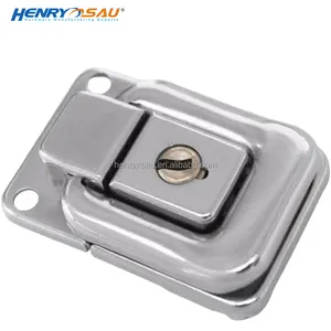 Supplier manufacturing case locking draw latch lock parts latches with key for aluminum case box 40mm metal buckle hasp for bags