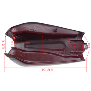 Moto D'<span class=keywords><strong>epoca</strong></span> Gas COPERCHIO DEL SERBATOIO DEL CARBURANTE 9L Cafe Racer Per <span class=keywords><strong>HONDA</strong></span> CG125 CG125S CG250 Vernice di SPESSORE marrone - Product Image 4