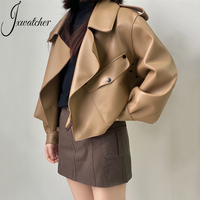 Veste en cuir de mouton véritable pour femme, blouson court, style bombardier, mode printemps, vente en gros