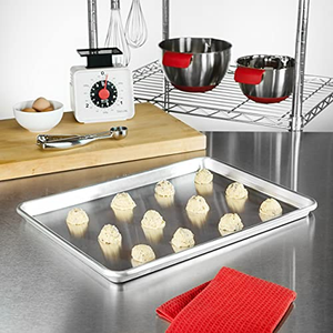 Plaque de cuisson professionnelle en aluminium de qualité alimentaire avec double rebord pour four, idéale pour la cuisson et le séchage - Product Image 3