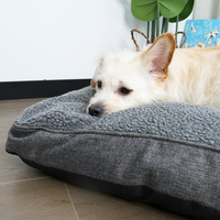 Petopia Corduroy Haustierbett mit Reißverschlussbezug, verdickt, warm, waschbar, Plüschkissen, vakuumkomprimiert, abnehmbares Bettzubehör für Hunde