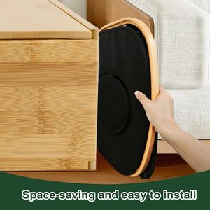 Poubelle de recyclage pliable de 26 gallons, panier de rangement pour bouteilles pliable, économiseur d'espace, boîte de rangement pour la maison, le bureau, la cuisine, le garage - Product Image 6