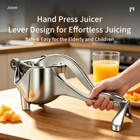 Handmatige multifunctionele fruitpers met drukvat, kern van roestvrij staal, voor het persen van fruit en groenten.