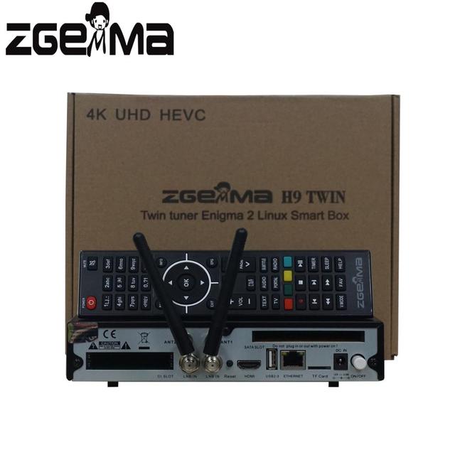 ZGEMMA H9 TWIN with 2*DVB-S2X  Enigma2 Linux Wifi 4K UHD CI Satellite Receiver Support SSD