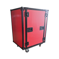 Flight case de rangement antichoc personnalisé en aluminium pour amplificateurs 8U/10U/12U/18U/20U/22U/24U