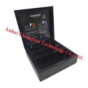 Caja de cápsulas de café minimalista 2 ranuras diseño de madera japonesa - Product Image 1