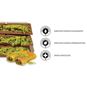 Barra <span class=keywords><strong>de</strong></span> Chocolate con Pistacho <span class=keywords><strong>de</strong></span> Dubái, OEM, Kataifi Kunafa Relleno, Snack Halal, Etiqueta Privada, Empaque Personalizado, Venta al Por Mayor - Product Image 5