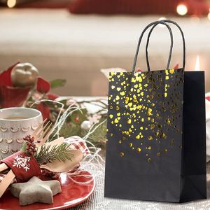Bolsas de Papel con Asas para Regalos, Graduaciones, Cumpleaños, Bolsas de Regalo Kraft para Compras, Fiestas, Envoltorios para Comida para Llevar - Product Image 5