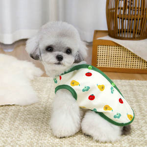 Vêtements pour chiens Summe : Nouvelle collection <span class=keywords><strong>de</strong></span> vêtements décontractés pour animaux <span class=keywords><strong>de</strong></span> compagnie, gilet mignon pour chien Teddy, Pomeranian, Schnauzer, Corgi, petit chien, imprimé tomates - Product Image 3