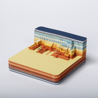 Magnifique carnet en papier sculpté 3D, notes adhésives créatives pour Noël et la Fête des Mères, papeterie de bureau