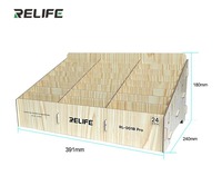 Boîte de rangement pour téléphone portable RELIFE RL-001B Pro, boîte de rangement multi-grilles en bois pour bureau, salle de classe, 24 compartiments