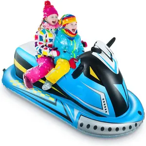 新款多色搞笑雪车充气雪橇定制摩托艇造型冬季雪雪橇管