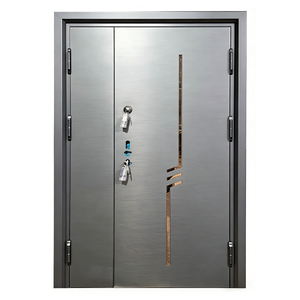 <span class=keywords><strong>Porte</strong></span> de sécurité en acier pour villas de luxe <span class=keywords><strong>avec</strong></span> accès par reconnaissance faciale, double battant, résistance au feu 60 minutes, thermolaquée, vente en gros - Product Image 5