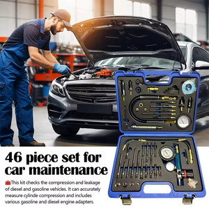 Podofo Kit de test de compression moteur diesel 46 pièces, testeur de pression cylindre, testeur d'injecteur diesel pour camion - Product Image 2