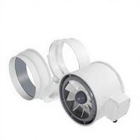 Ventilateur axial silencieux en plastique pour culture hydroponique, avec système de ventilation ventilée et de débit d'air réglable, pour conduits personnalisés de 4 à 12 pouces, idéal pour l'humidification et la croissance.