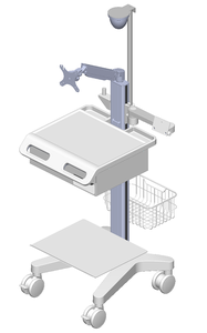 Chariot médical mobile pour station de travail neurologique, système de chariot pour appareils EMG, <span class=keywords><strong>EEG</strong></span>, ECG pour NK - Product Image 5