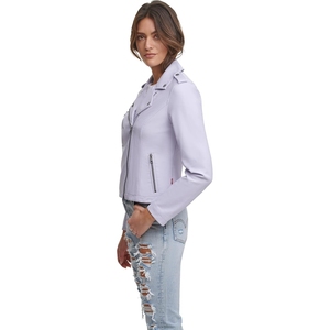 Chaqueta de Cuero Genuino para Mujer, Diseño Moderno, Cierre de un Solo Botón, Talla Grande - Product Image 3