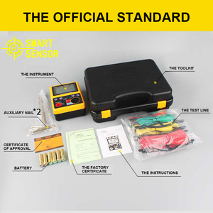 SMART AR4105B เครื่องวัดความต้านทานดินแบบดิจิตอลพร้อมจอแสดงผลเซ็นเซอร์ช่วง 0-2000 โอห์ม 2/3 เส้น - Product Image 5