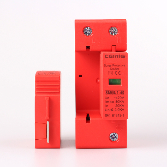 Cemig CLASS 2 II SPD 40KA SMGU1-40 T2 Type Surge Protection Device for Lightning Protection