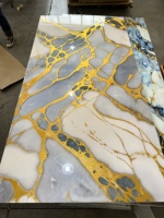 Installation facile et projets de bricolage à domicile, plaques de marbre PVC légères, panneau mural en marbre UV