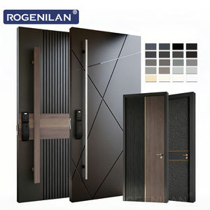 Portes <span class=keywords><strong>de</strong></span> sécurité blindées extérieures en aluminium sur mesure Rogenilan, anti-effraction, pour entrée principale des maisons - Product Image 1