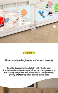 Corralito Plegable para Bebés con Tobogán, Columpio y Tapete - Gran Área de Juego Segura para Niños Pequeños, Uso Interior y Exterior, Diseño que Ahorra Espacio - Product Image 4