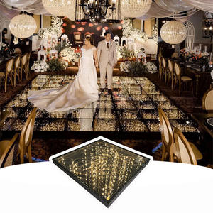 Piste de danse LED magnétique de haute qualité, nouvelle génération, effet 3D infini doré, <span class=keywords><strong>pour</strong></span> <span class=keywords><strong>la</strong></span> vente, personnalisable <span class=keywords><strong>pour</strong></span> mariage - Product Image 1
