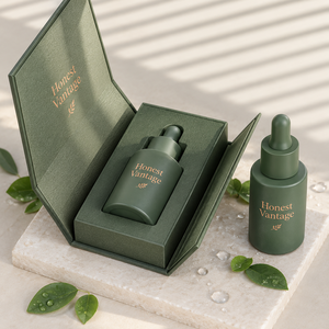 Hot Sale Custom Logo 30ml Hair Body Facial Oil Serum Bottle Flat Shoulder Essential Oil <b>Glass</b> Dropper Bottle <b>Packaging</b> Gift Box - Product Image 2