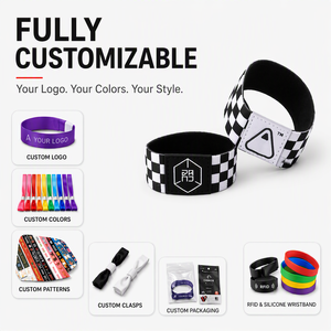 Braccialetti Elastici Propagandistici per Concerti Hip Hop con Logo Personalizzato, Tessuto Intrecciato RFID NFC per Festival Musicali e Feste - Product Image 6