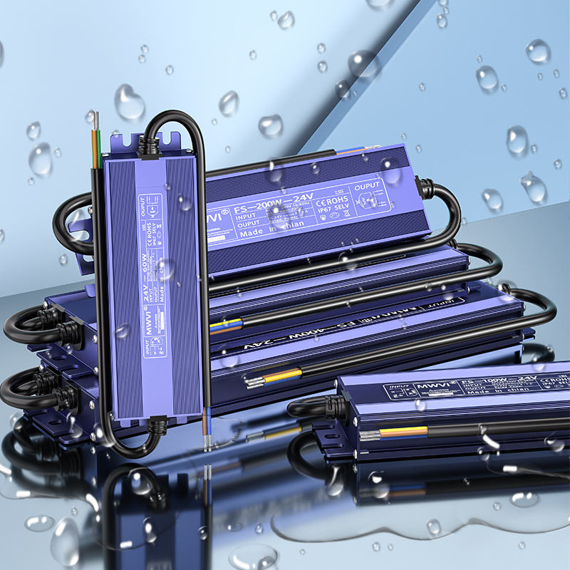 Mingwei Outdoor Waterproof Switching Power Supply 220 to 12V 24V Light Strip Light bar Light Box Rainproof Transformer 400W