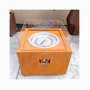 Brasero extérieur en acier Corten, grande brasero de jardin au gaz, brasero d'extérieur - Product Image 2
