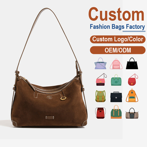 Bolso de Hombro Tipo Hobo Antirrobo con Correa Única de PU a Rayas, Estilo Vintage, Personalizado de Fábrica, para Mujer - Product Image 1