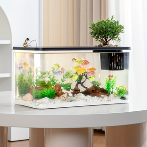 <span class=keywords><strong>Modern</strong></span> Huisdecor Groot Vierkant Transparant Abs & Pet Top <span class=keywords><strong>Aquarium</strong></span> Met Ventilatiegaten Voor Goudviskweek En <span class=keywords><strong>Aquarium</strong></span>