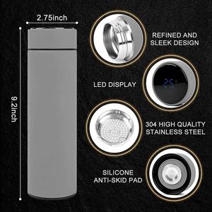 Double Wall Vacuum Flask Stainless Steel Outdoor Sport Led 2024 <b>Smart</b> Water Bottle With Reminder to Drink Water - Product Image 3