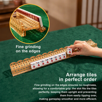 Support magnétique ondulé en acrylique pour Mahjong, poussoir de tuiles en bambou creux, organisateur lisse pour jeu de Mahjong américain
