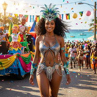 Kostum Karnaval Monokini High Leg 2027 Shiny Metallic O Ring Linked Cutout Push Hollow,  Custom Wholesale Jouvert Outfit Motif Ular