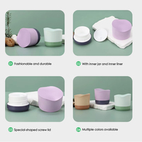 Pot cosmétique vide réutilisable en plastique PP avec couvercle de forme spéciale pour soins de la peau et sérums – Recyclable et idéal pour les voyages