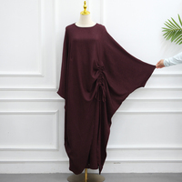 Ensemble deux pièces musulman personnalisé, haut à cordon de serrage doux et respirant avec pantalon large, Abaya Dubaï, tenue islamique moderne décontractée