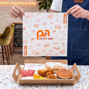 Customized Printed Logo Greaseproof Waterproof Food Grade Fast Food Aluminum Foil <b>Wrapping</b> <b>Paper</b> Eco-Friendly <b>Recycled</b> Snack - Product Image 4