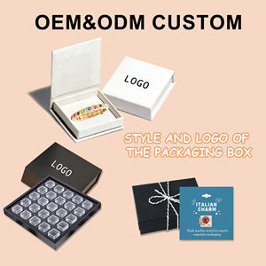 Abalorios Italianos Personalizados con Letras Brillantes para Pulseras, Venta al por Mayor de Abalorios Italianos de Acero Inoxidable Dorado y Plateado - Product Image 6