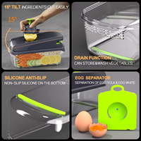 Keukengereedschap Groentesnijder Aardappelsnijder Handleiding 26-1 Chopper Mandoline Slicer Rasp Verstelbare Rvs Pc Koken