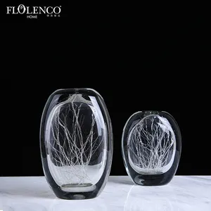 Contemporary Clear Hand Blown Murano Glass Craft Ornament Show Pieces Gift For Home Decoration