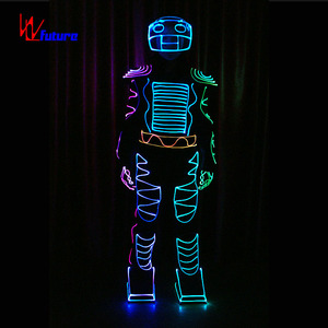 Costumi da ballo unisex per adulti con luci LED a fibra ottica a colori, fatti a mano, per performance sul palco - Product Image 3