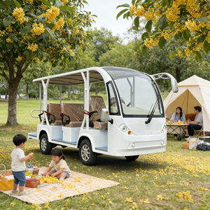 Luxury Electric Sightseeing Bus with AC System 14 Seats Tourist <b>Coach</b> for VIP Resort Service - Product Image 1