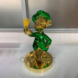 Bolsa de Dinero con Diseño de Pato Donald, Estatua de Resina Pintada a Mano con Diamantes, Moneda de Pato Dagobert para Decoración del Hogar - Product Image 6