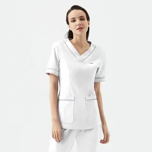 Drop Shipping Beauty Salon Hospital High Quality Nurses Uniform Uniformes Quirurgico Medicos De Enfermeria Scrub Suits For Women