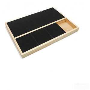 Wooden Pet <b>Scratching</b> Board With Food Tray <b>For</b> <b>Cats</b> And Dogs Durable Solid Wood Multi Compartment Design Natural Color - Product Image 2