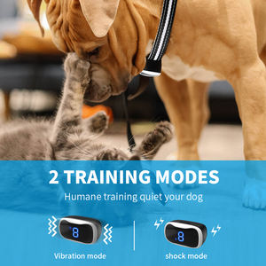 Collar antiladridos con pantalla LED 2 en 1 de gama alta, collar recargable para detener los ladridos con vibración con LED hecho de plástico duradero - Product Image 4