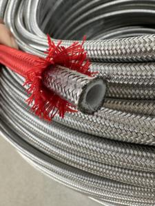 Servizio di Taglio Personalizzato Tubo Intrecciato Bianco Blu Verde Rosso Manicotto in Acciaio Inox PTFE AN3 Linea Freno Plastica QINGQIAN Sicurezza - Product Image 4