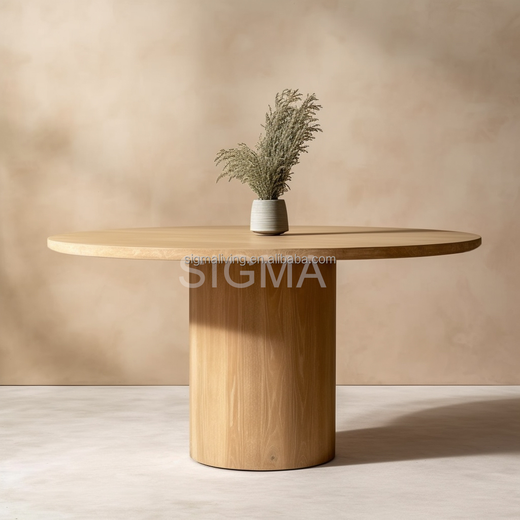 Luxury Exterior  Patio Set Furniture Solid Teak Wood Table And Chair Set Round Dining Tables